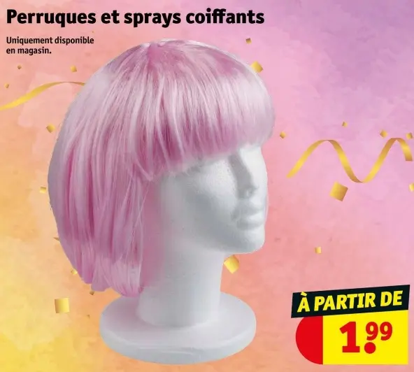 Offre: Perruques et sprays coiffants