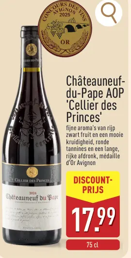 Aanbieding: Châteauneuf-du-Pape AOP 'Cellier des Princes'
