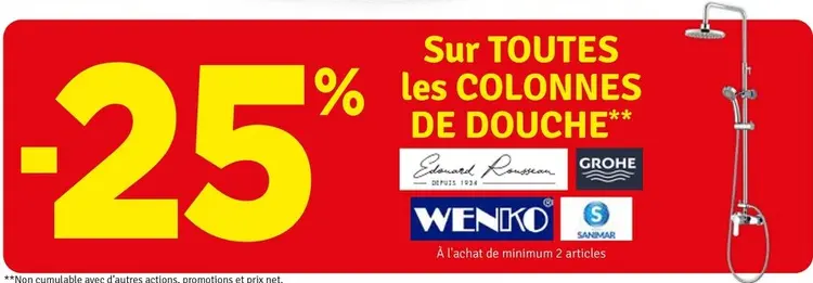 Offre: Colonnes de douche