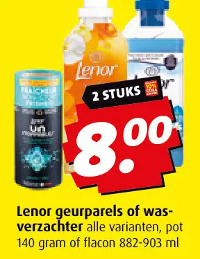 Aanbieding: geurparels of wasverzachter
