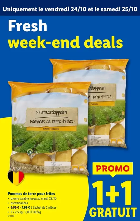 Offre: Pommes de terre pour frites