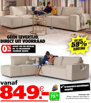 Aanbieding: Hoeksalon GIO