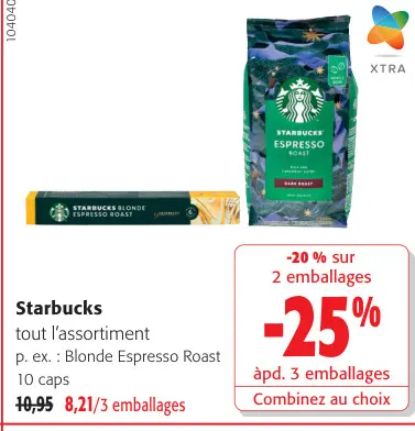 Offre: Starbucks tout l'assortiment