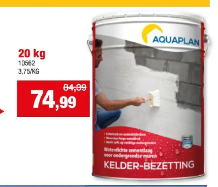 Offre: Aquaplan kelder-bezetting