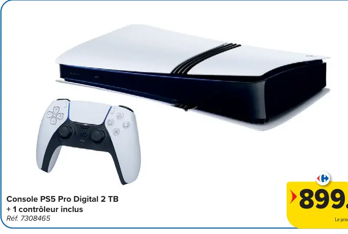 Offre: Console PS5 Pro Digital 2 TB + 1 contrôleur inclus