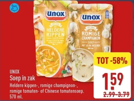 Aanbieding: Soep in zak