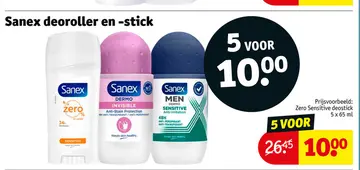 Aanbieding: Sanex deoroller en -stick