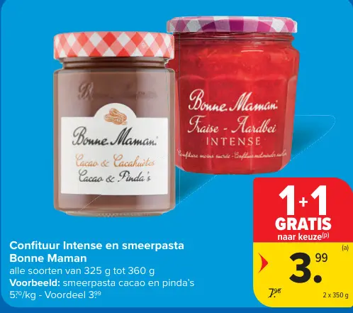 Promotie: Confituur Intense en smeerpasta