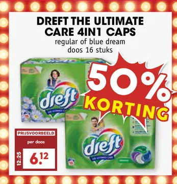 Aanbieding: Dreft the ultimate care 4in1 caps
