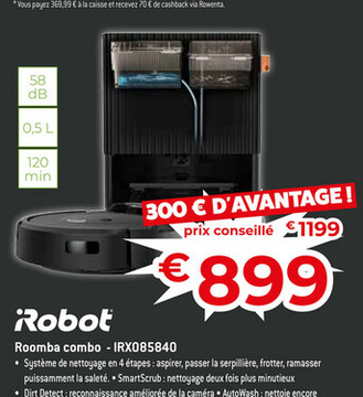 Offre: Robot Roomba combo - IRX085840