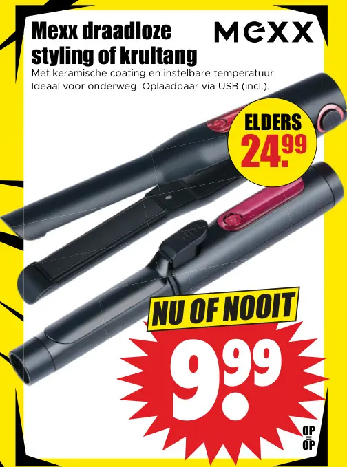 Aanbieding: Draadloze styling of krultang