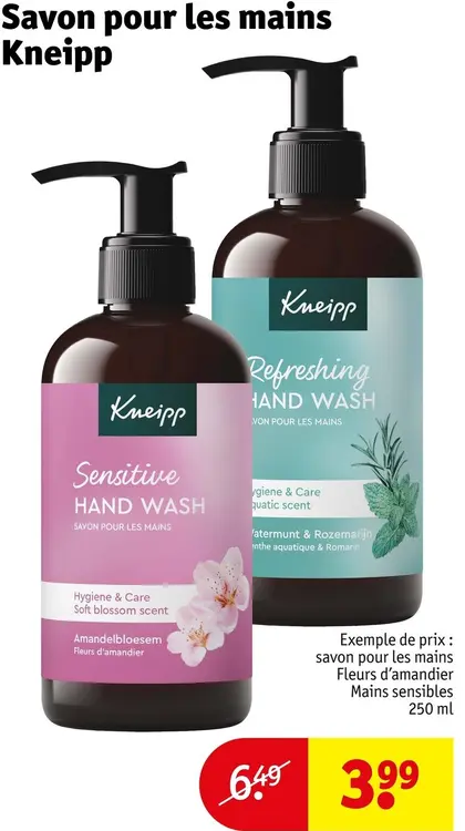 Offre: Savon pour les mains