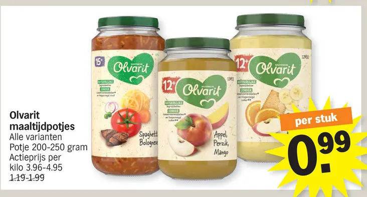 Aanbieding: Olvarit maaltijdpotjes