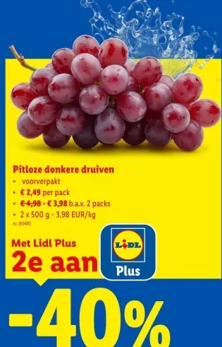 Promotie: Pitloze donkere druiven