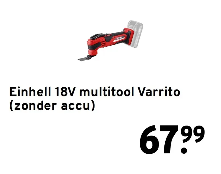 Aanbieding: Einhell 18V multitool Varrito