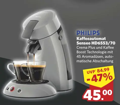 Aanbieding: Kaffeeautomat Senseo HD6553/70