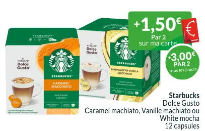 Offre: Starbucks Dolce Gusto Caramel machiato, Vanil
