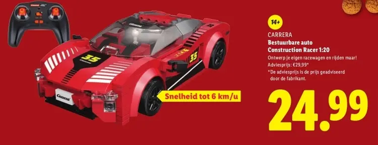 Aanbieding: Bestuurbare auto Construction Racer 1:20