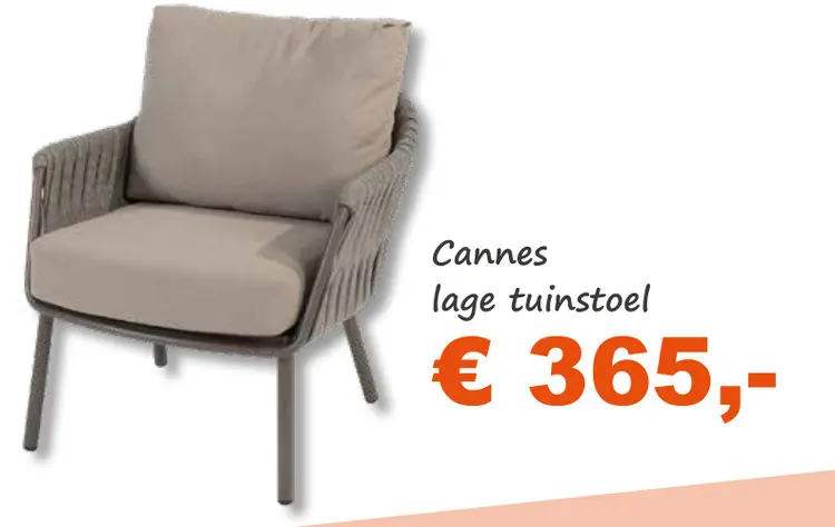 Aanbieding: Cannes lage tuinstoel