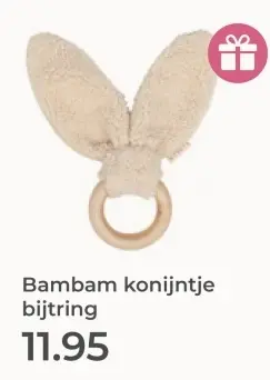 Aanbieding: konijntje bijtring