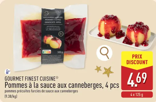 Offre: Pommes à la sauce aux canneberges