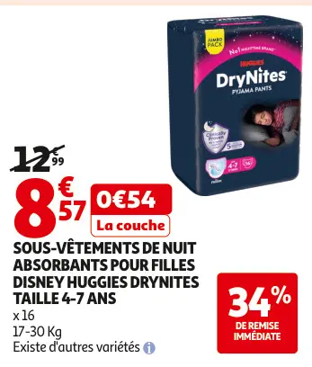 Aanbieding: Sous-vêtements de nuit absorbants pour filles