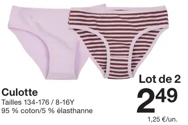 Offre: Culotte