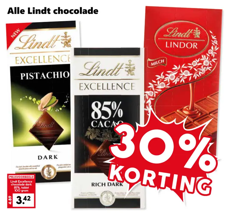 Aanbieding: Alle Lindt chocolade