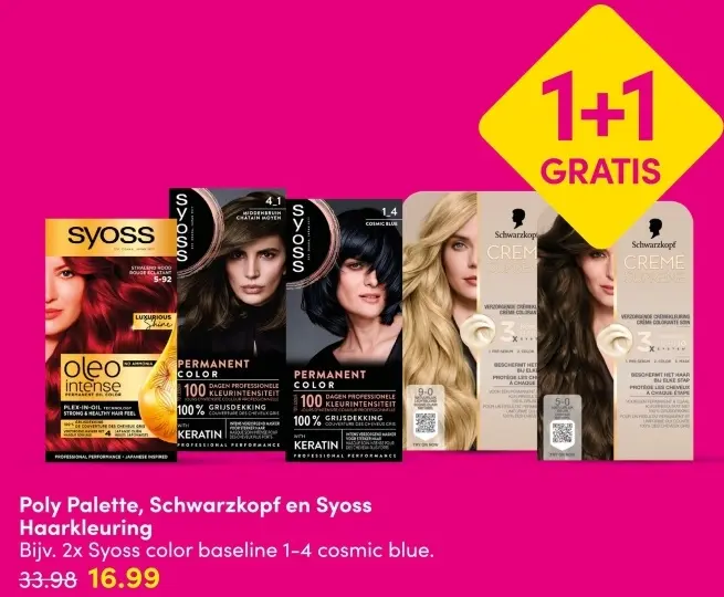 Aanbieding: Poly Palette, Schwarzkopf en Syoss Haarkleuring