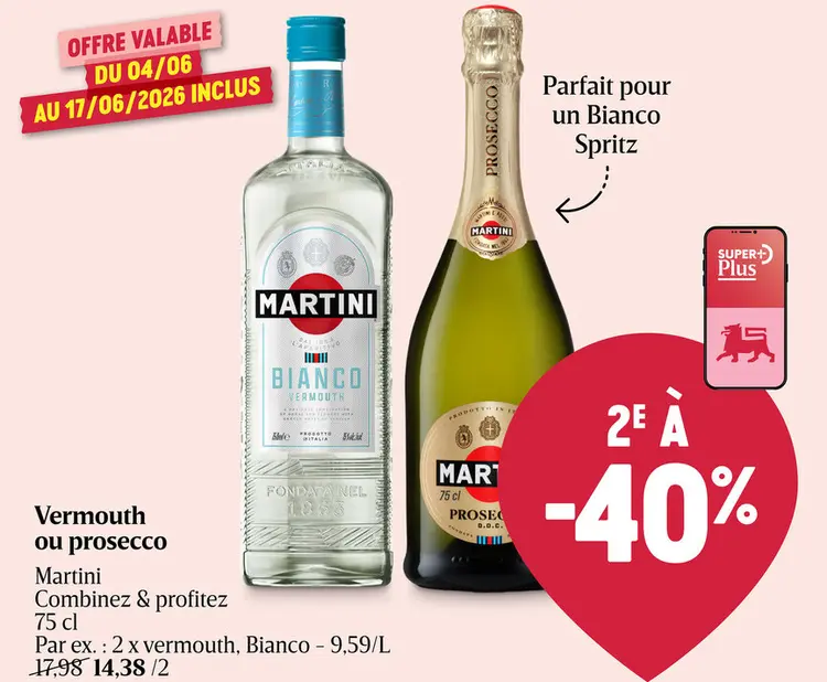 Offre: Vermouth ou prosecco