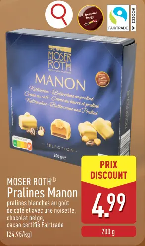Offre: Moser Roth® Pralines Manon