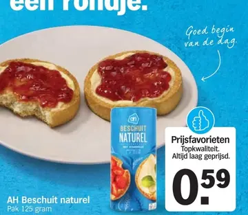 Aanbieding: AH Beschuit naturel
