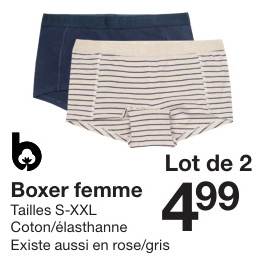 Offre: Boxer femme