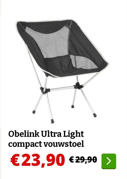 Aanbieding: Obelink Ultra Light compact vouwstoel