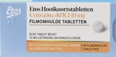 Aanbieding: Hooikoortstabletten Cetirizine diHCl 10 mg