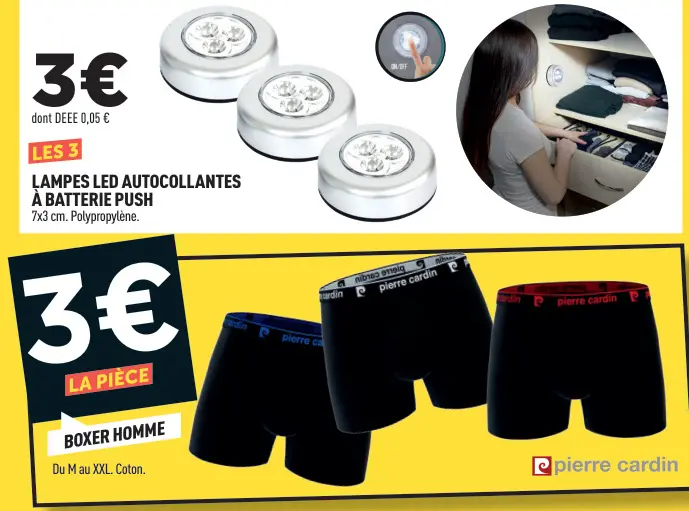 Offre: Lampes led autocollantes à batterie push