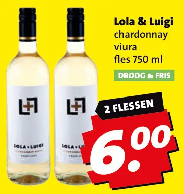 Aanbieding: Lola & Luigi Chardonnay viura