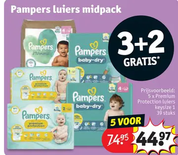 Aanbieding: Pampers luiers midpack