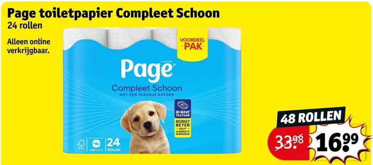 Promotie: Toiletpapier Compleet Schoon