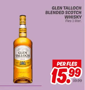 Aanbieding: Glen talloch blended scotch whisky