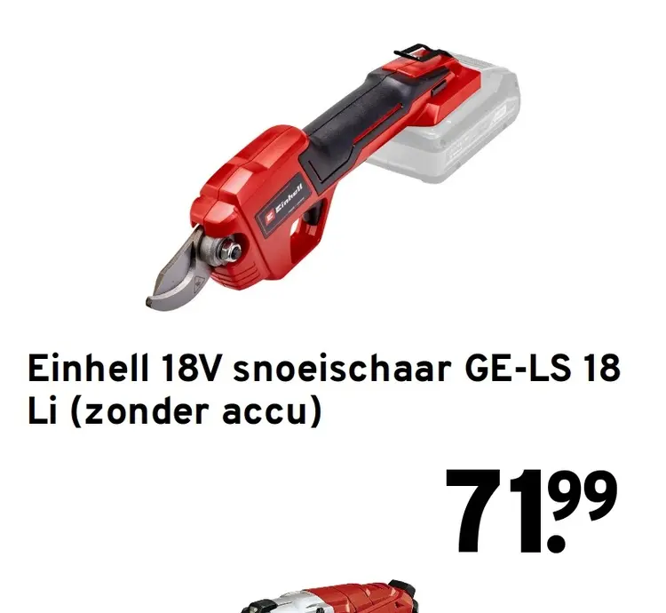 Aanbieding: 18V snoeischaar GE-LS 18 Li (zonder accu)