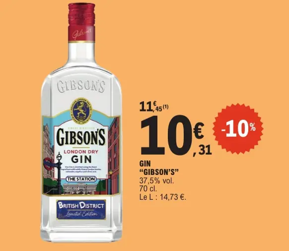 Offre: Gin london dry