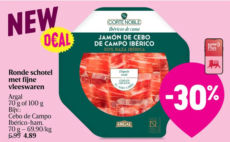 Promotie: Ronde schotel met fijne vleeswaren