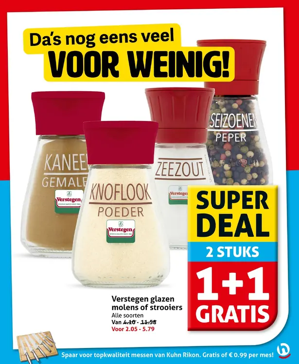 Aanbieding: Glazen molens of strooiers