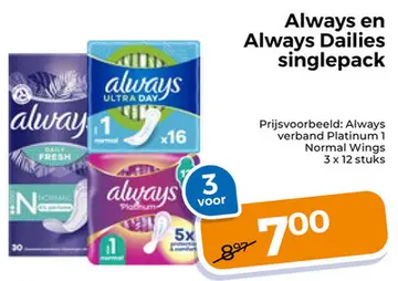 Aanbieding: Always en Always Dailies singlepack