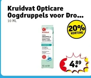 Aanbieding: Kruidvat Opticare Oogdruppels voor Dro...
