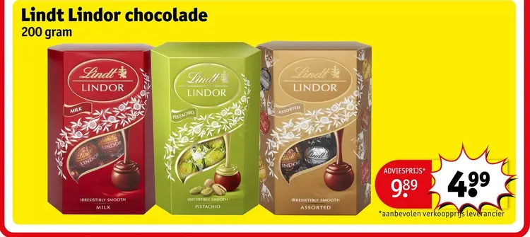 Aanbieding: Lindt Lindor chocolade