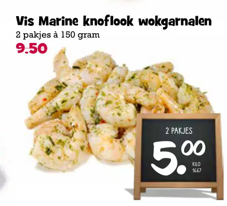 Aanbieding: knoflook wokgarnalen