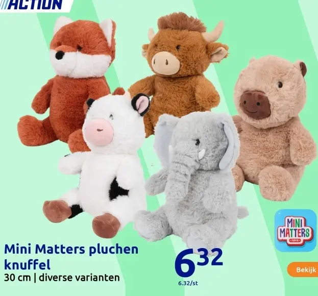 Aanbieding: Mini Matters pluchen knuffel