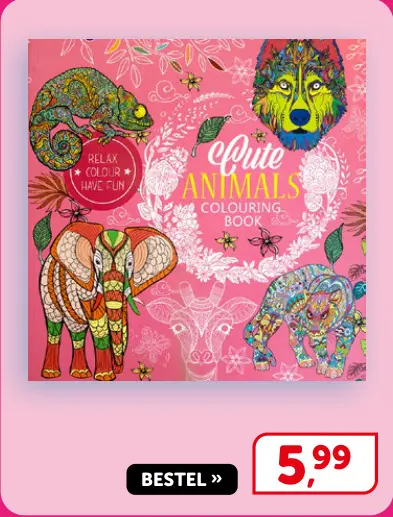 Promotie: Cute Animals Colouring Book